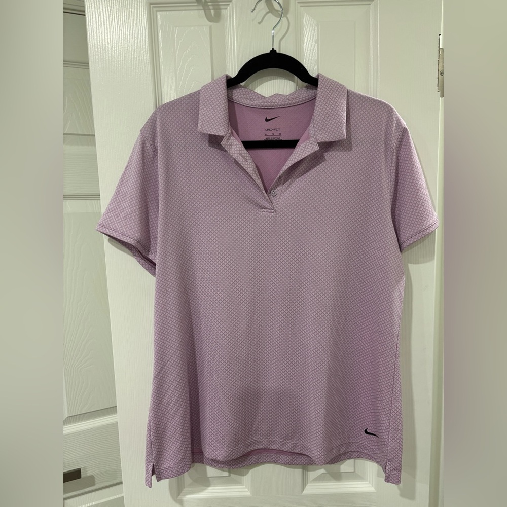 NWOT Nike Dri-Fit Women’s Victory Printed Pink Golf Polo Shirt - XL